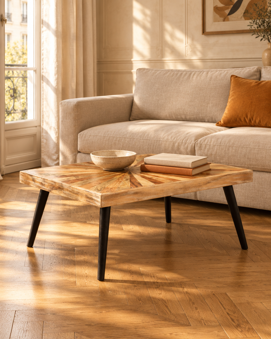 Table basse 90 cm manguier - salon