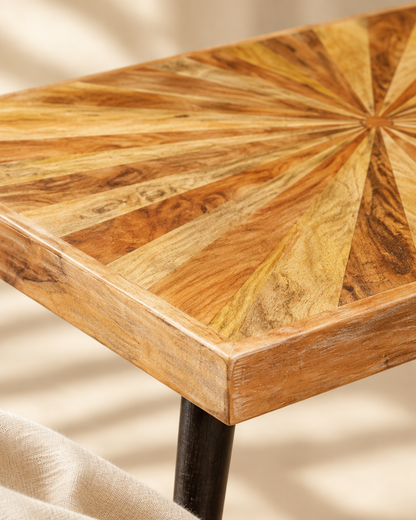 Table basse 90 cm manguier - détail bois