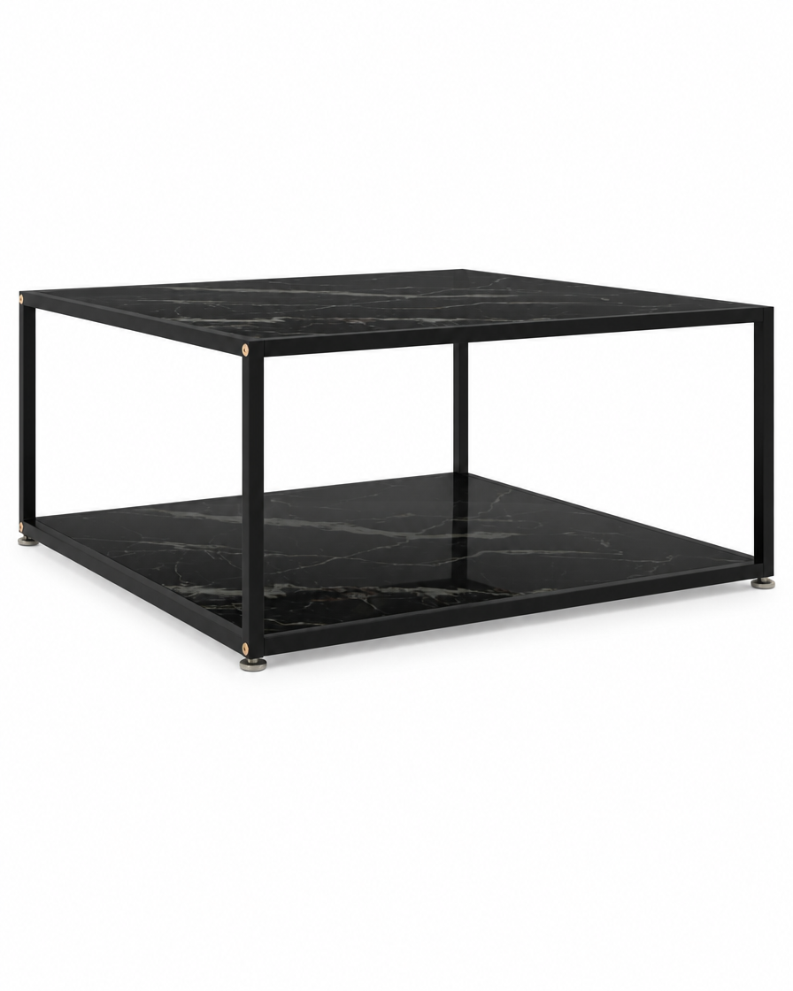 Table basse verre noir uni 80 - packshot