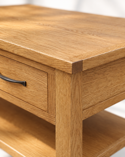 Table basse placage chêne 88 - détail bois