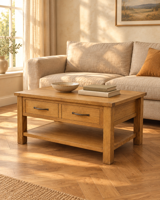 Table basse placage chêne 88 - salon
