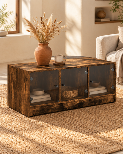 Table basse portes vitrées 102 - vue plongeante