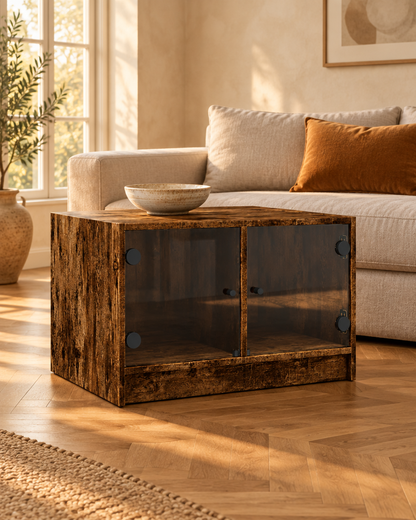 Table basse portes vitrées 68 - salon