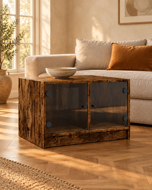 Table basse portes vitrées 68 - salon