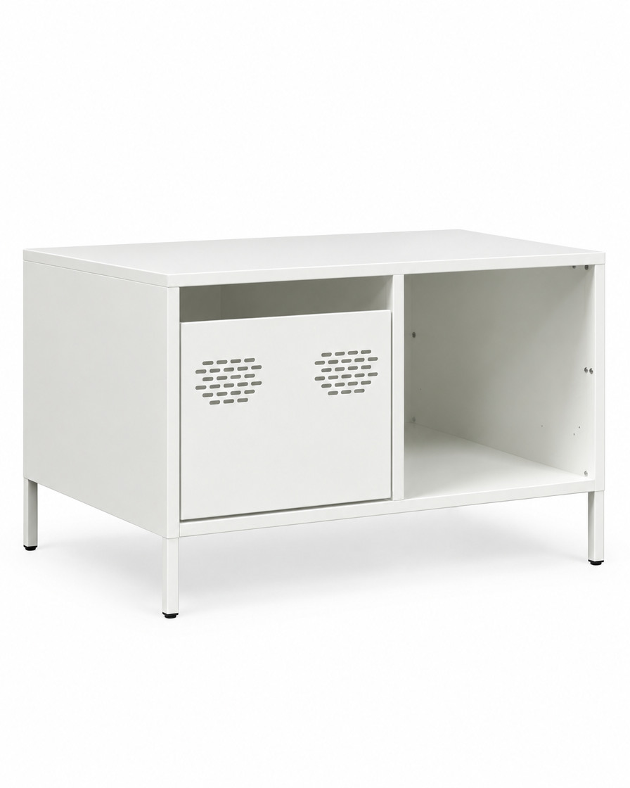 Table basse acier blanc 68 - packshot
