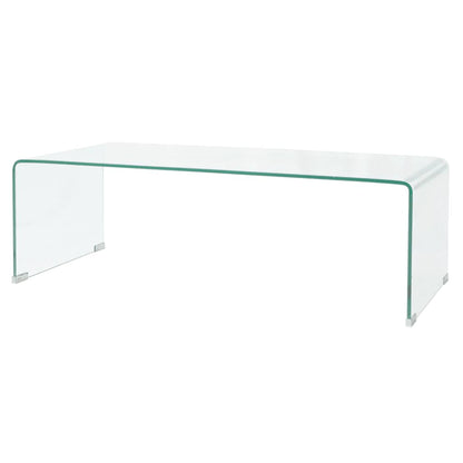 Table basse 98 cm en verre courbé, monobloc