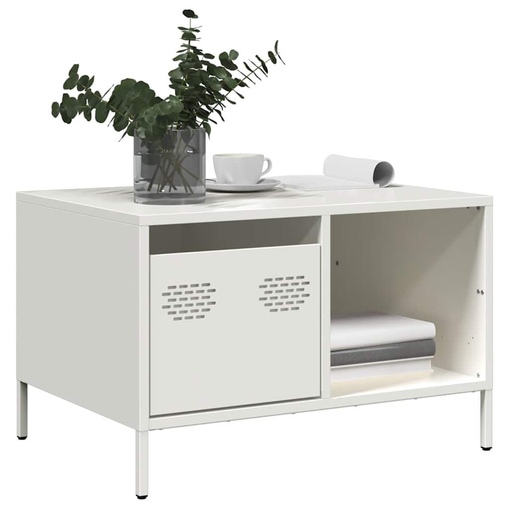 Table basse 68 cm en acier laminé à froid, blanc
