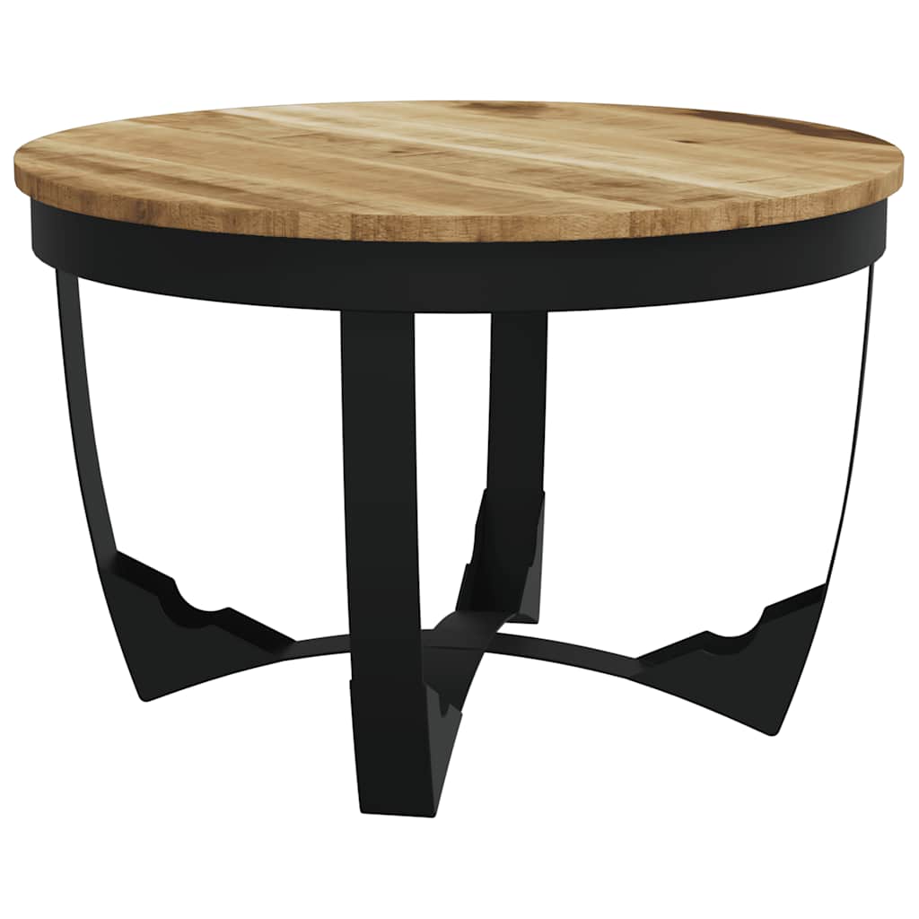 Table basse ronde Ø60 en manguier brut massif