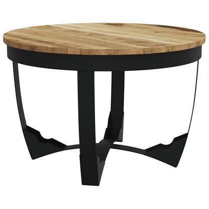 Table basse ronde Ø60 en manguier brut massif