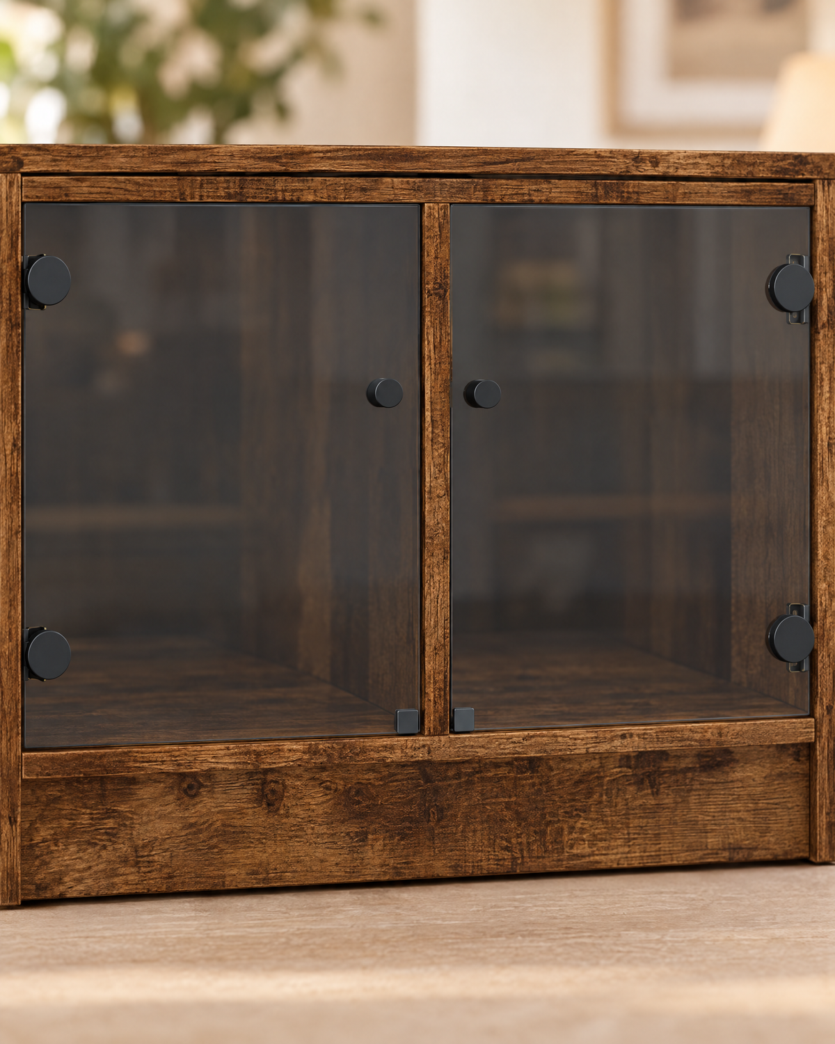 Table basse portes vitrées 68 - détail porte