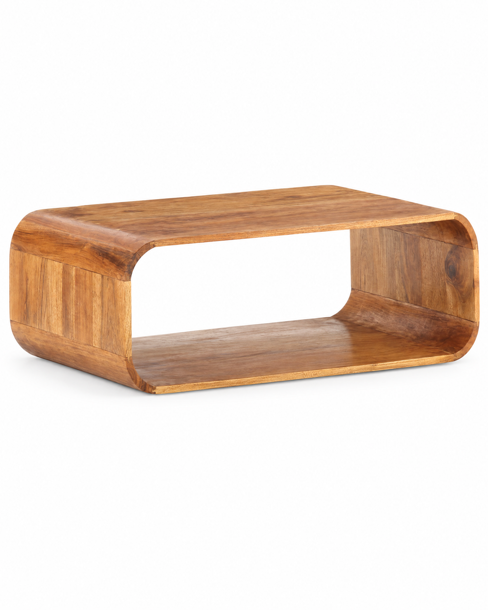 Table basse acacia cadre boucle 90 - packshot