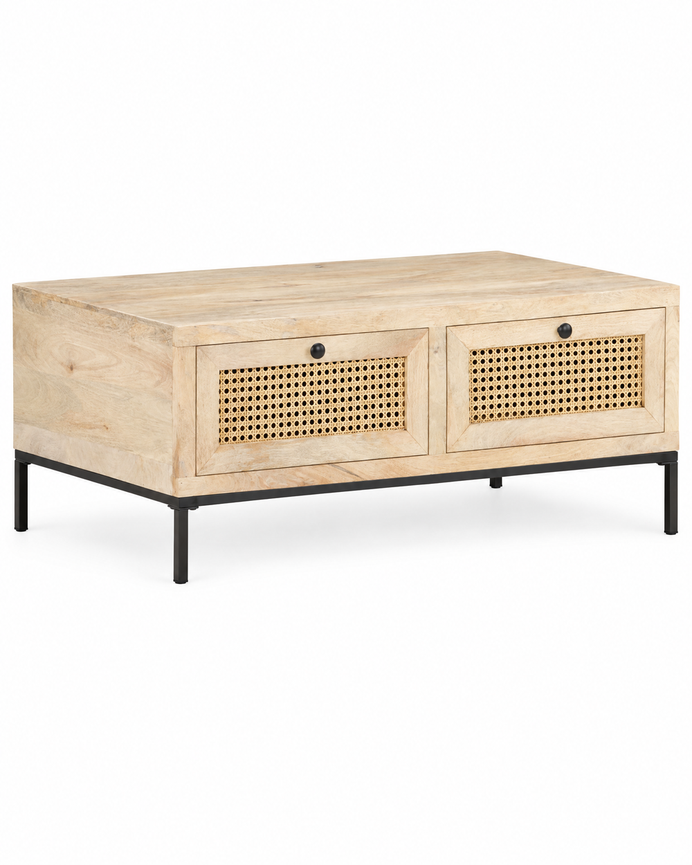 Table basse manguier cannage 90 - packshot