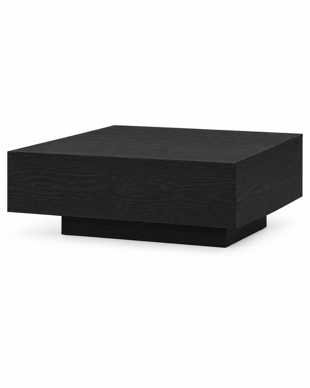 Table basse carrée décor chêne noir 100 - packshot