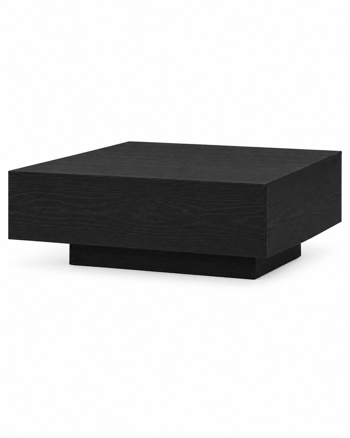 Table basse carrée décor chêne noir 100 - packshot