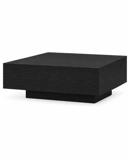 Table basse carrée décor chêne noir 100 - packshot