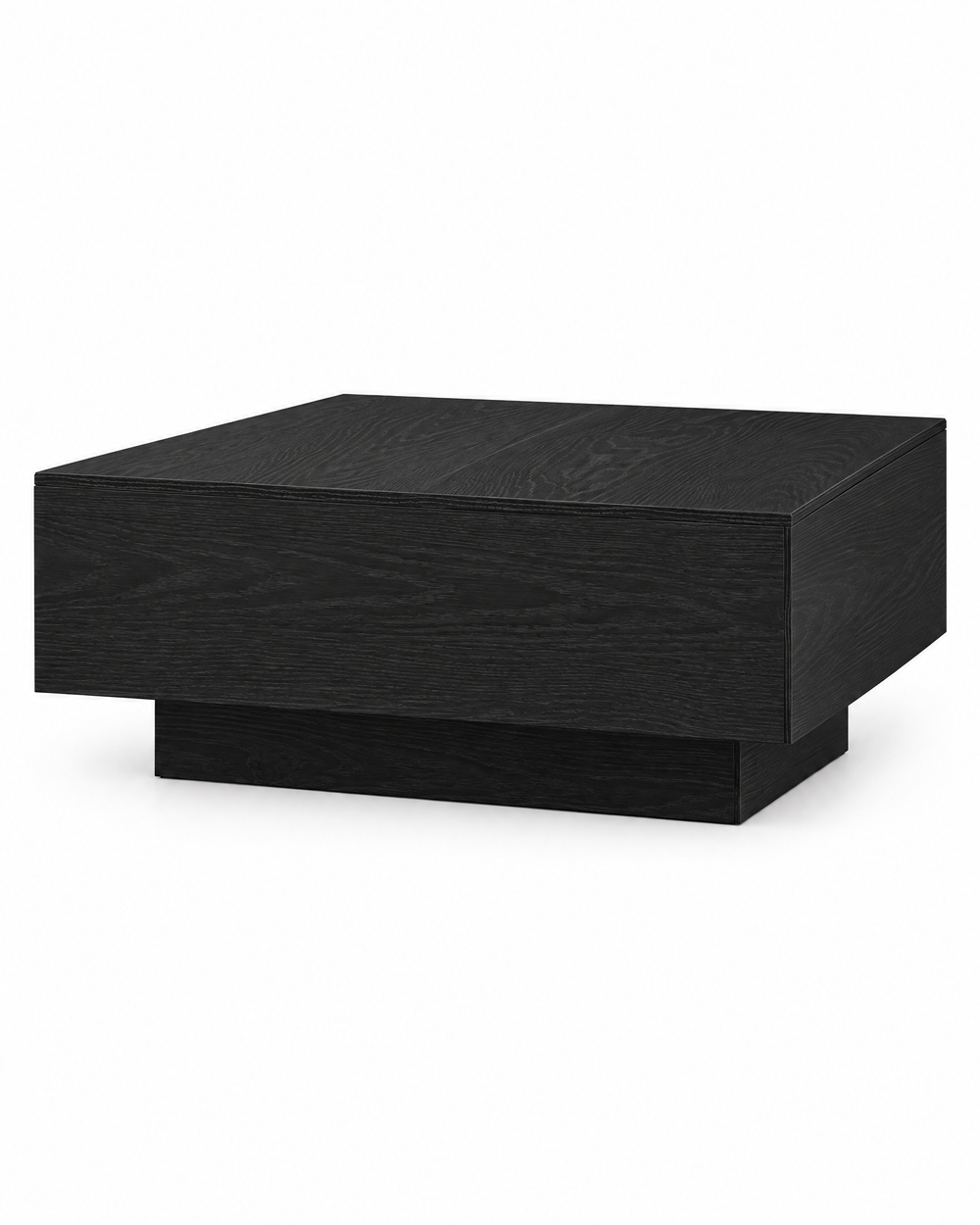 Table basse carrée décor chêne noir 80 - packshot