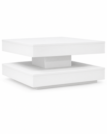 Table basse pivotante 70 blanc - packshot