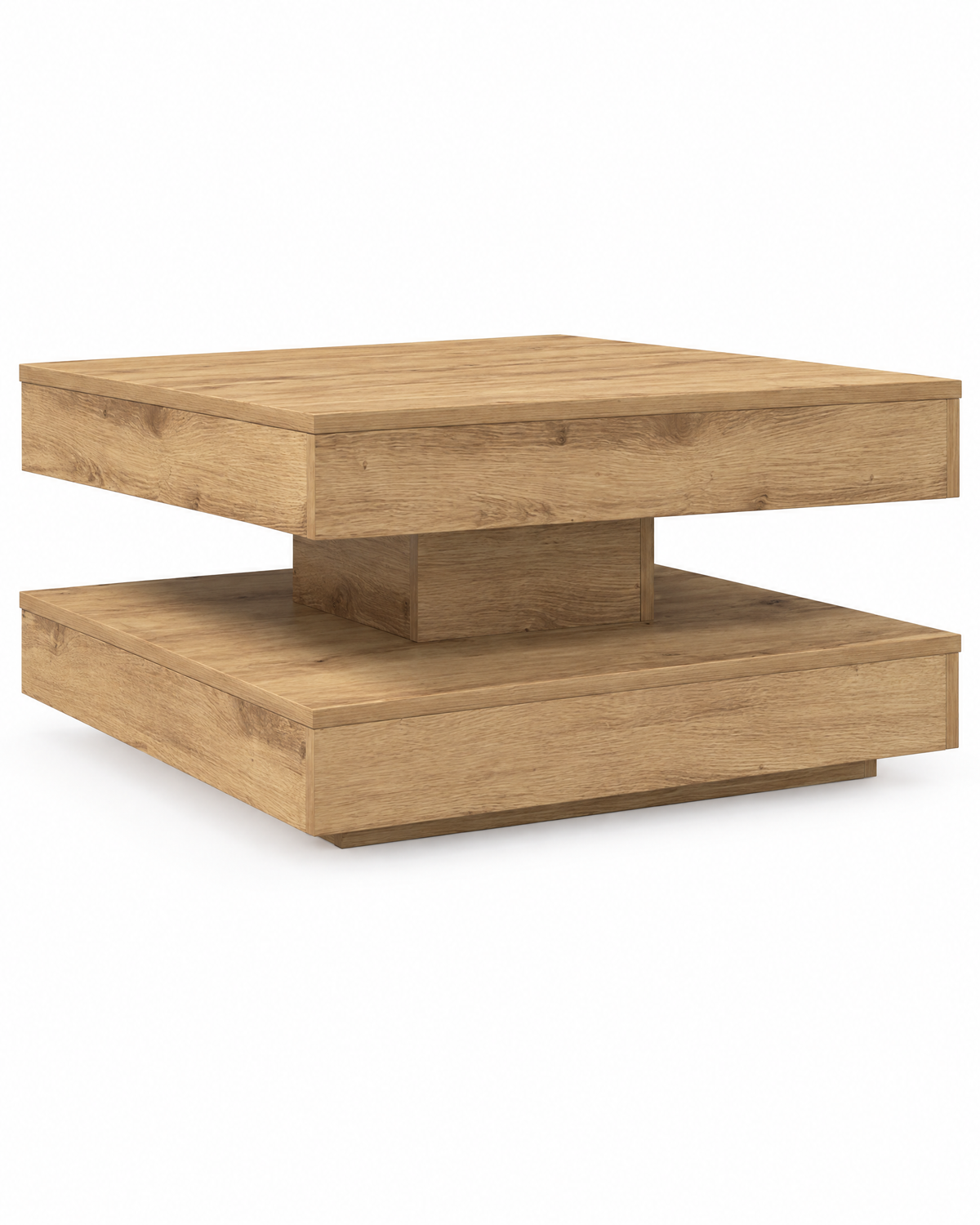Table basse pivotante décor chêne 70 - packshot