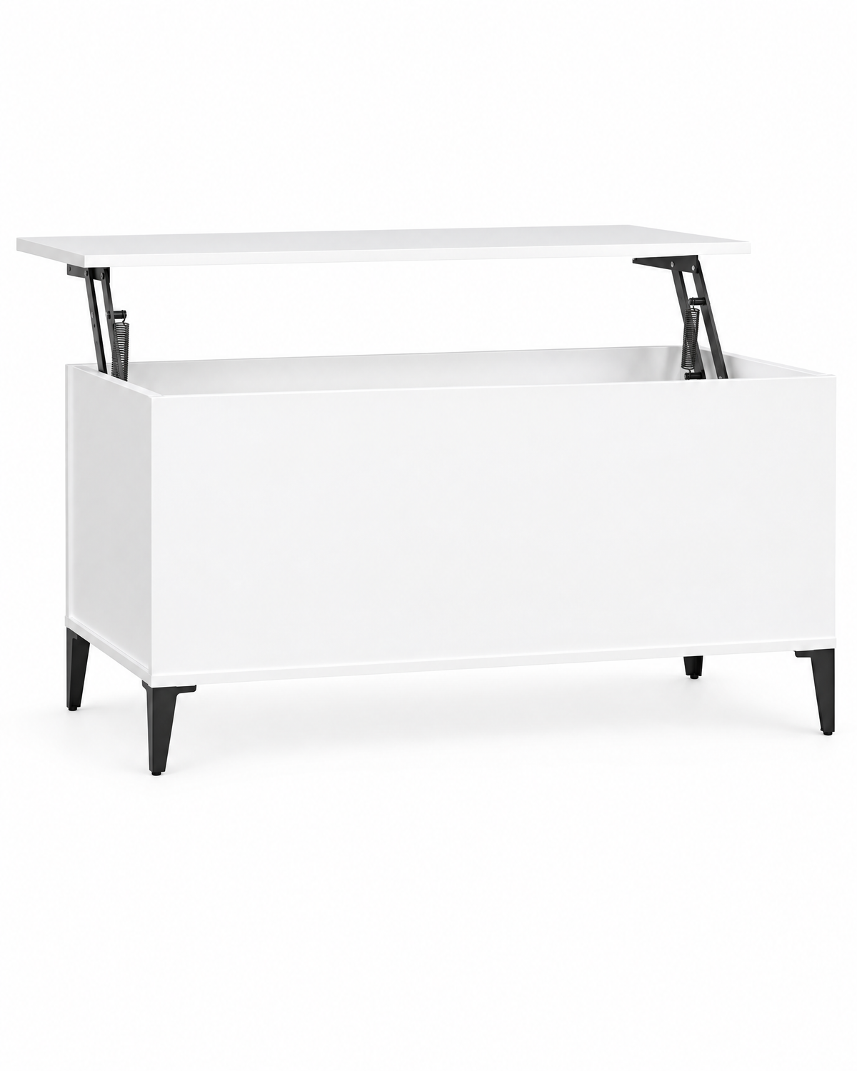 Table basse relevable blanc mat 90 - packshot