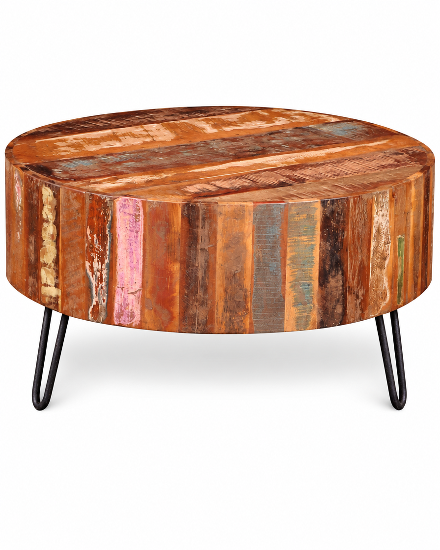 Table basse ronde Ø70 bois massif - packshot